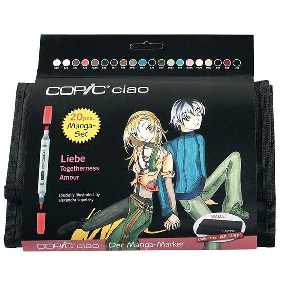 Copic Ciao Refillable Markers in Wallet - Friend (Set of 20)