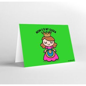 Mukagraf #Mom U R My Queen Greeting Card (10.3 x 7.3cm)