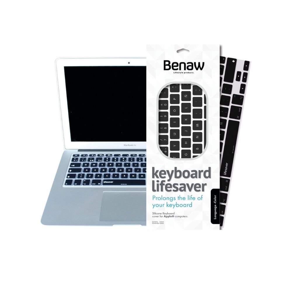 Benaw Lifesaver French Keyboard Cover Black Macbook Air/Pro
