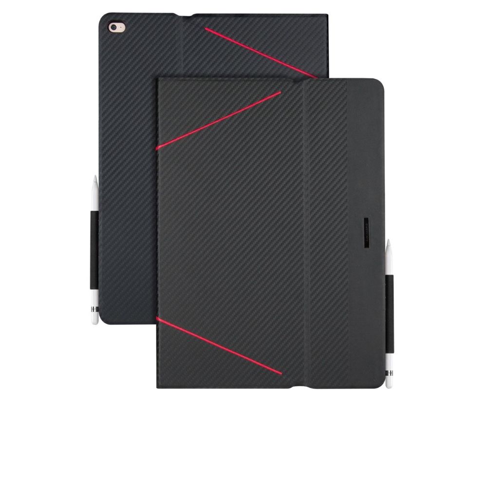 Viva Madrid Grafito Folio Case Black With Red Stripes iPad Pro 12.9 Inch