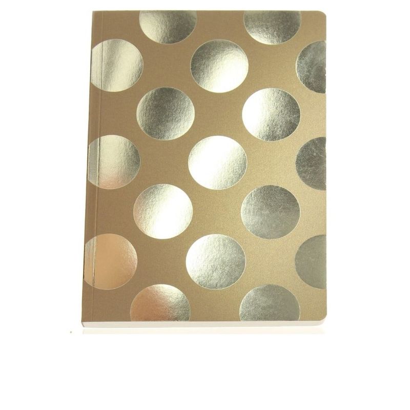 Go Stationery Shimmer Large Polka Gold A5 Notebook