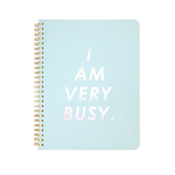 Ban.do Rough Draft Mini Notebook I Am Very Busy Ice Blue