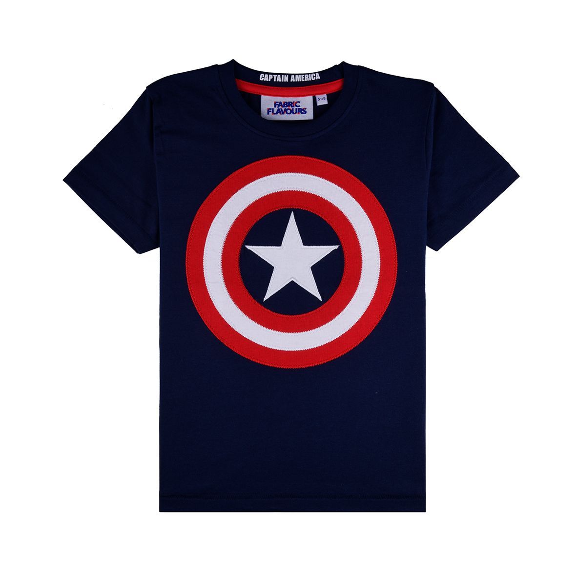 Captain America Shield Navy Boys T-Shirt 7/8 Years