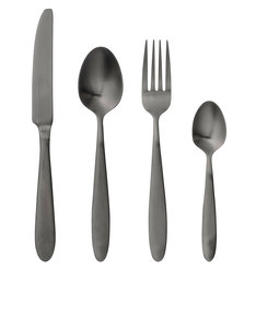 Bloomingville Cutlery Set Brushed Black (Set of 4)