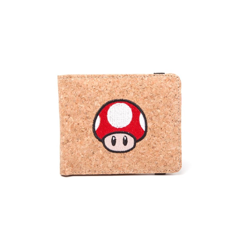 Nintendo Super Mario Mushroom Cork Bi-fold Wallet Red