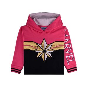 Fabric Flavours Captain Marvel Marvellous Girls' Hoodie Pink/Black