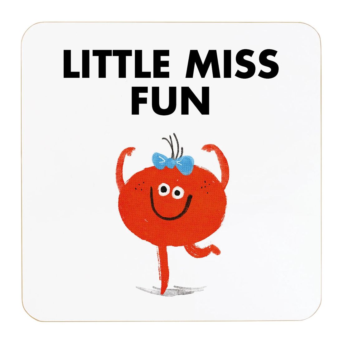 Ohh Deer Little Miss Fun White/Orange Coaster