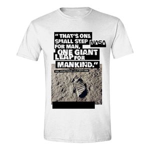 NASA Foot Print On The Moon Men's T-Shirt White