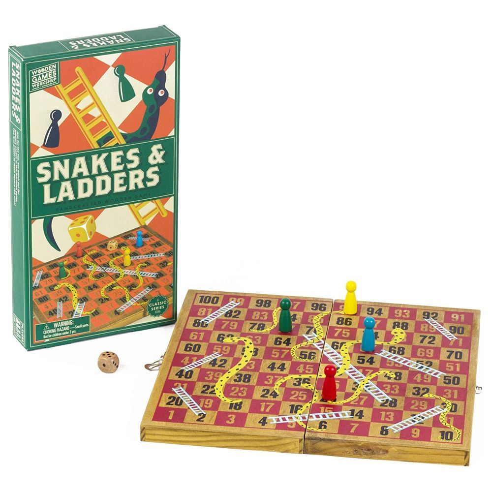 Professor Puzzle Wooden Games Workshp Snakes & Ladders