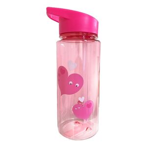 Tinc Mallo Flip Straw Water Bottle Pink 550ml