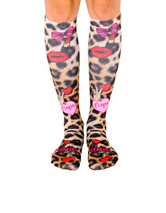 Living Royal Cheetah Girl Unisex Knee High Socks
