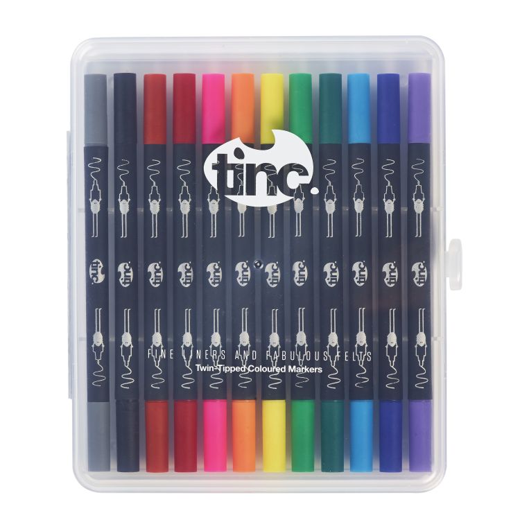 Tinc Fine Liners And Fabulous Felts Markers (Set Of 12)