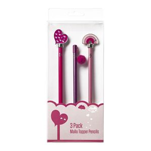 Tinc Topper Pencils Pink (Pack Of 3)