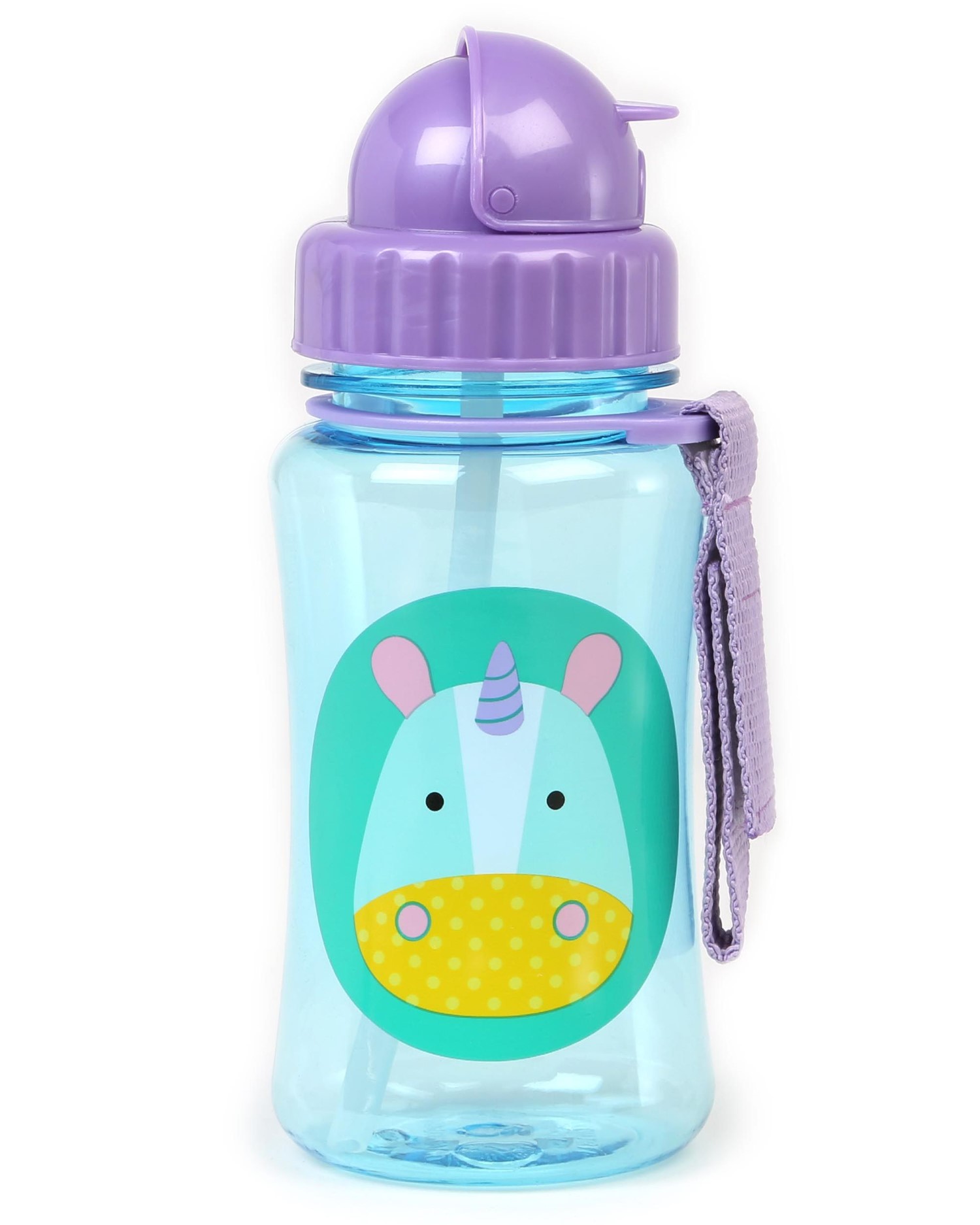 Skip Hop Zoo Straw Kids Water Bottle Unicorn 350ml