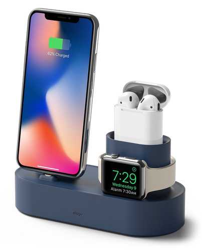 Elago 3-in-1 Jean Indigo Charging Hub for Apple Watch