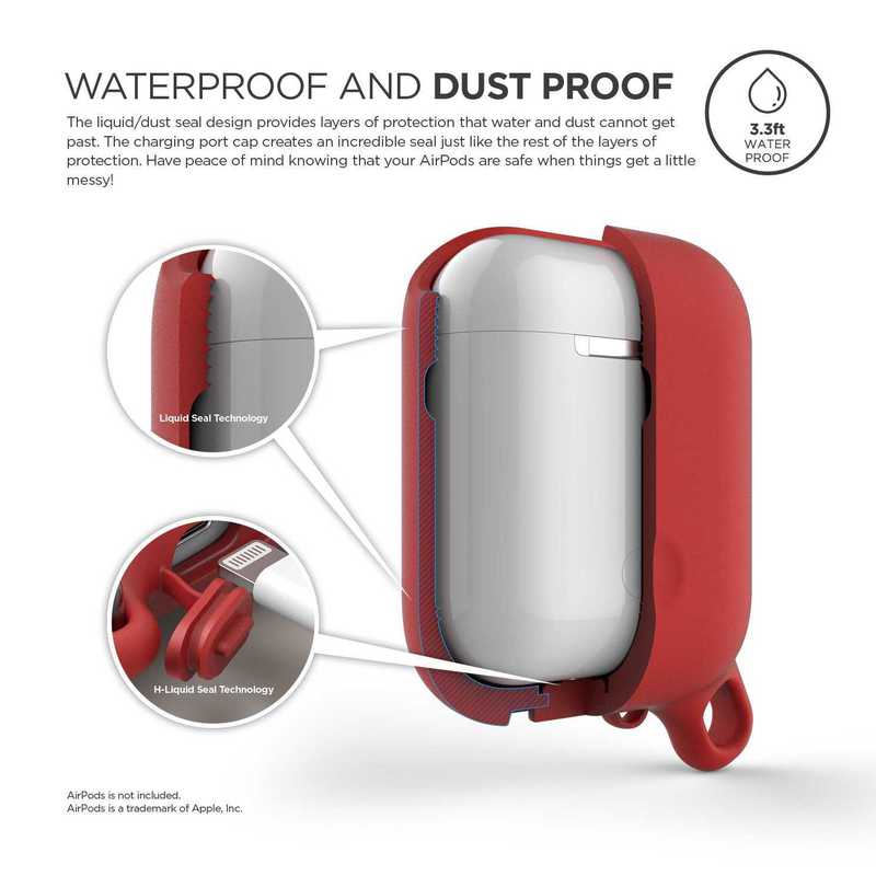 Elago Waterproof Hang Case Red for AirPods