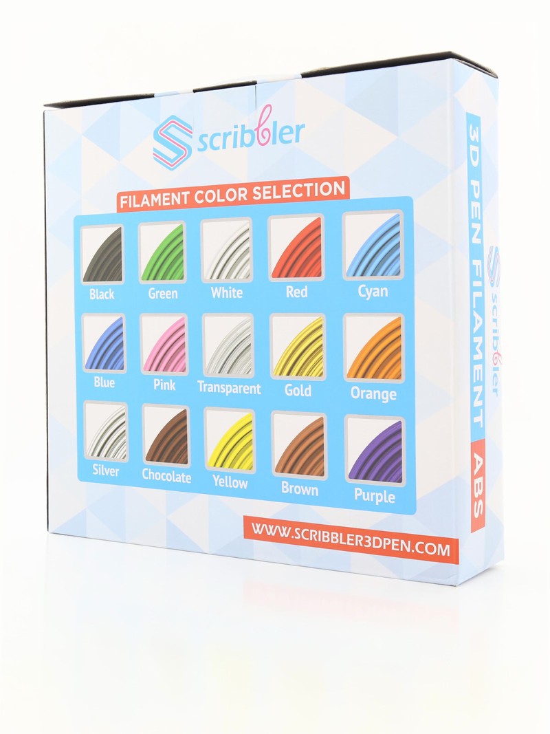 Scribbler 3D Pen Plastic Abs Bundle 15 Colors Refill