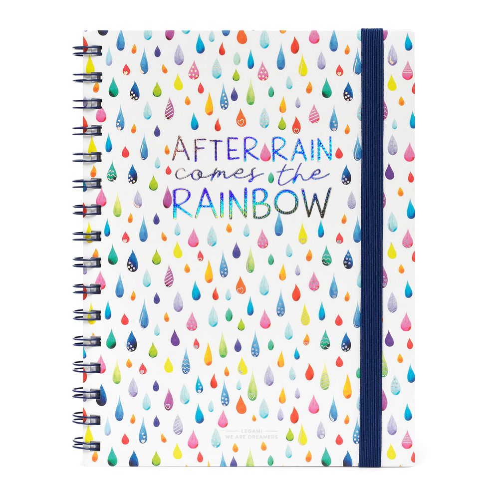 Legami Spiral Large Lined After Rain Notebook