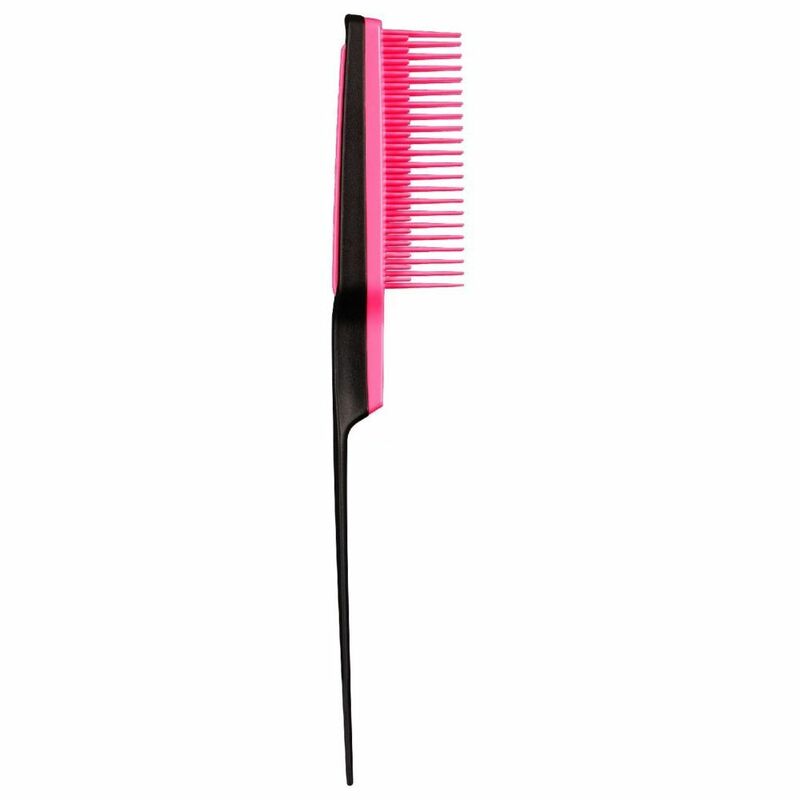 Tangle Teezer Back Combing Hair Brush - Black/Pink