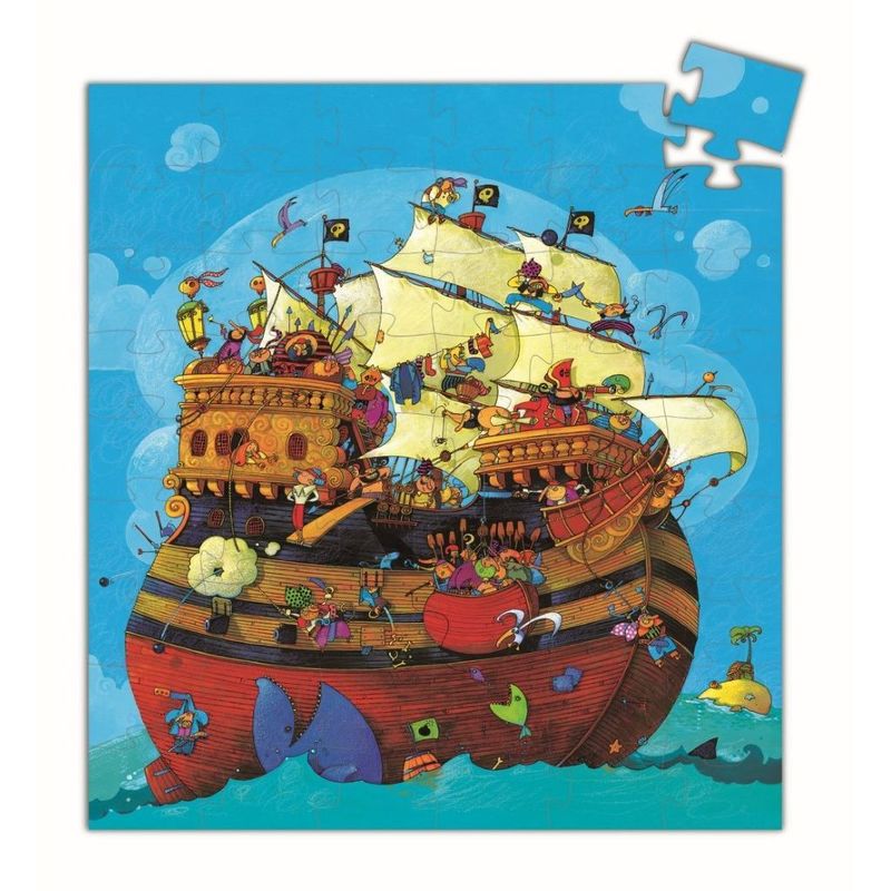 Djeco Silhouette Jigsaw Puzzles Barbarossa's Boat (54 Pieces)