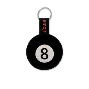 Emoji 8Ball Official Black Keychain