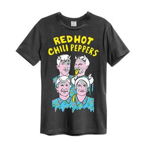 Amplified Red Hot Chili Peppers Illustrated Peppers Men's T-Shirt Charcoal