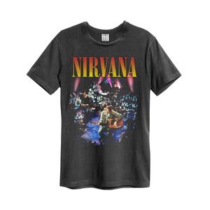 Amplified Nirvana Live In New York Men's T-Shirt Charcoal