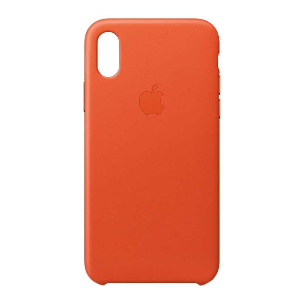 Apple Leather Case Bright Orange For iPhone X