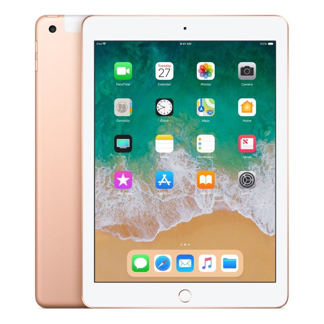 Apple iPad 9.7-Inch 128GB Wi-Fi + Cellular Gold Tablet