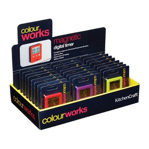 Kitchencraft Colourworks Brights Silicone Slimline Digital Timer (Assortment - Includes 1)