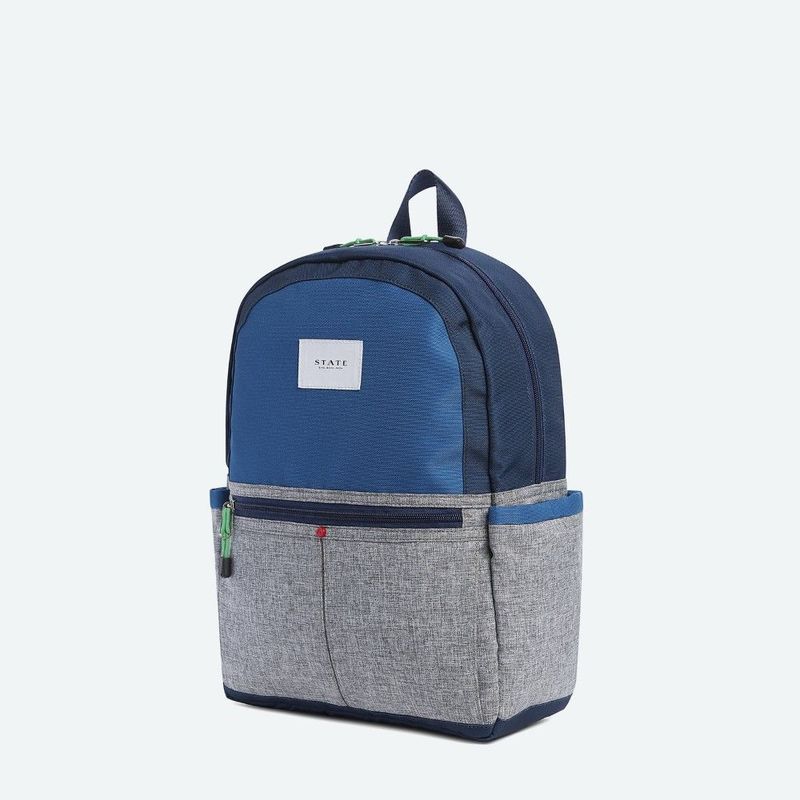 State Bags Kane Color Block Navy/Heather Grey Backpack