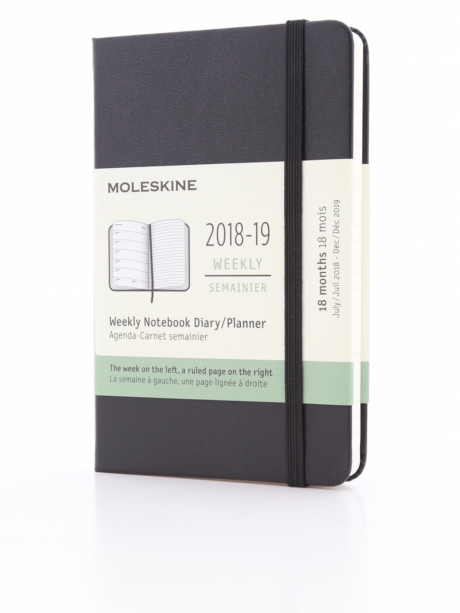 Moleskine 18M Weekly Notebook Pocket Black Hard Cover