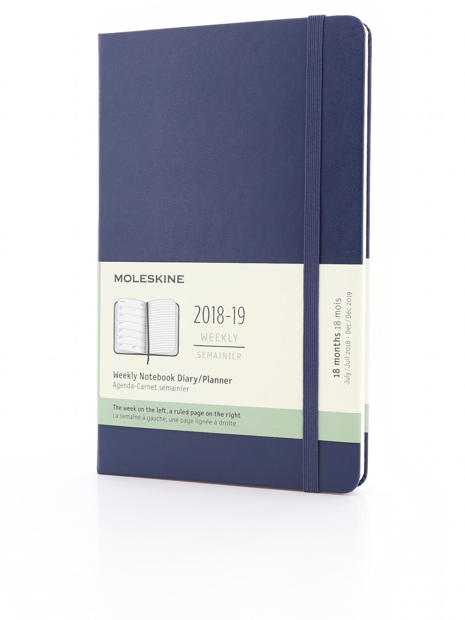 Moleskine 18M Weekly Notebook Large Sapphire Blue Hard Cover