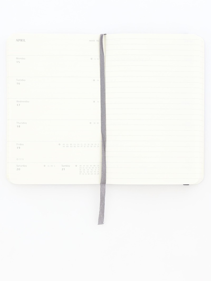 Moleskine 18M Weekly Notebook Pocket Black Soft Cover
