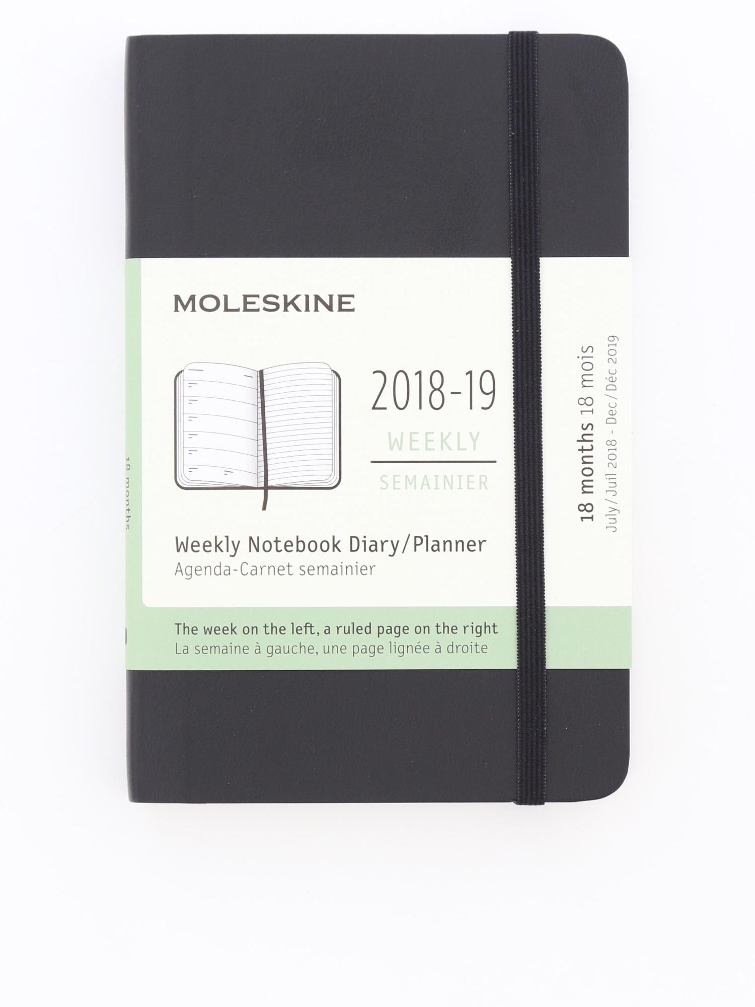Moleskine 18M Weekly Notebook Pocket Black Soft Cover