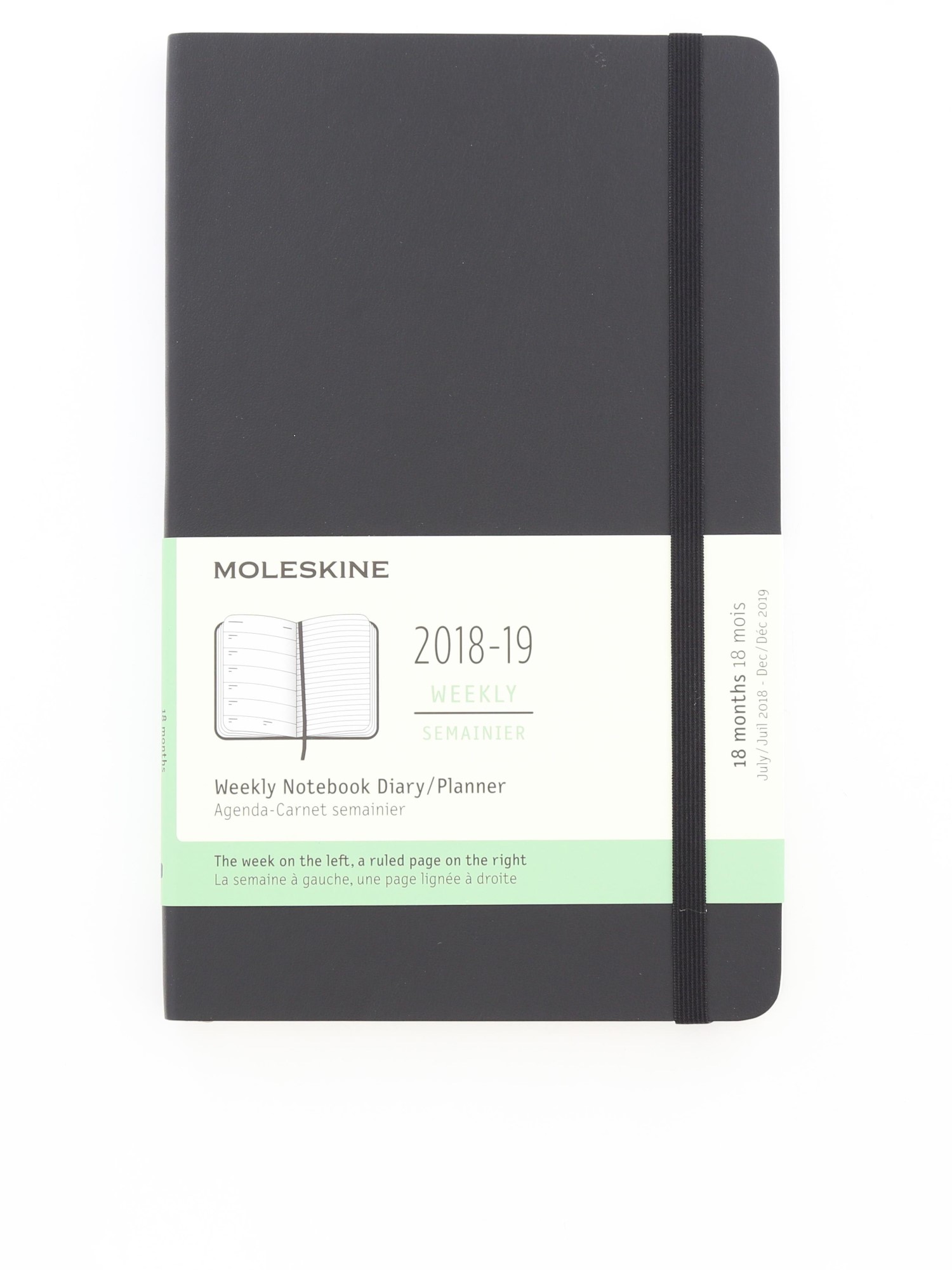 Moleskine 18M Weekly Notebook Large Black Soft Cover