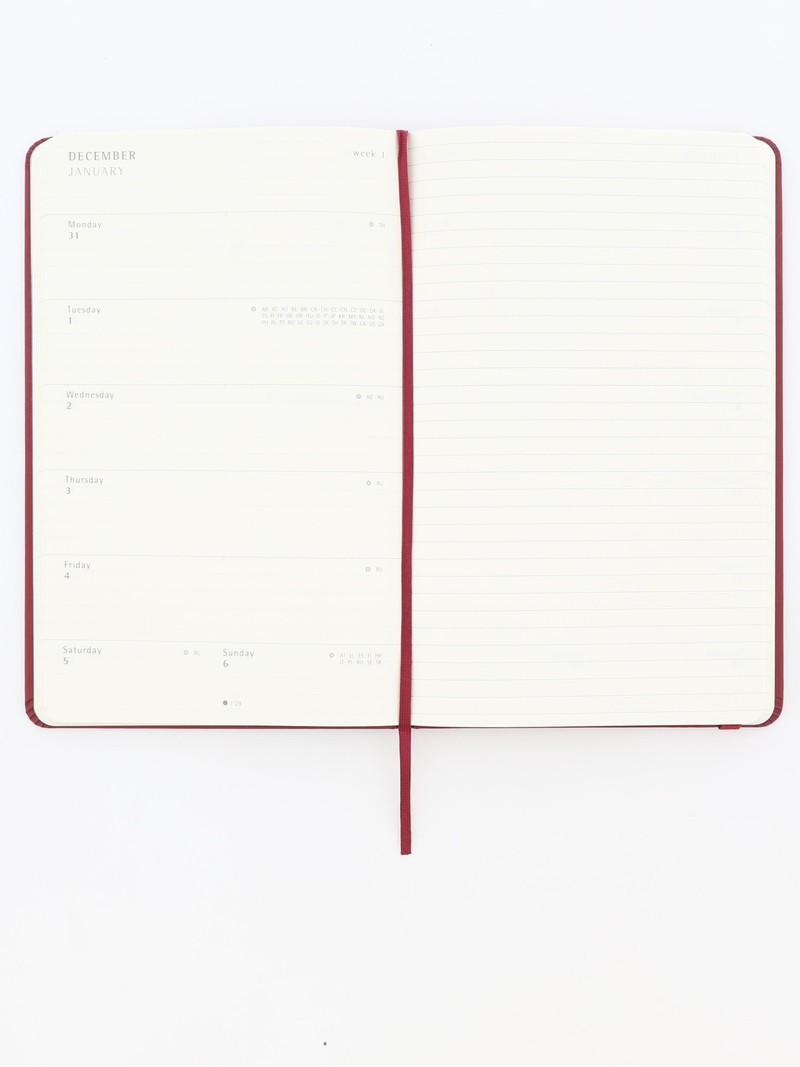 Moleleskine 18M Limited Edition Harry Potter Weekly Notebook Large Red