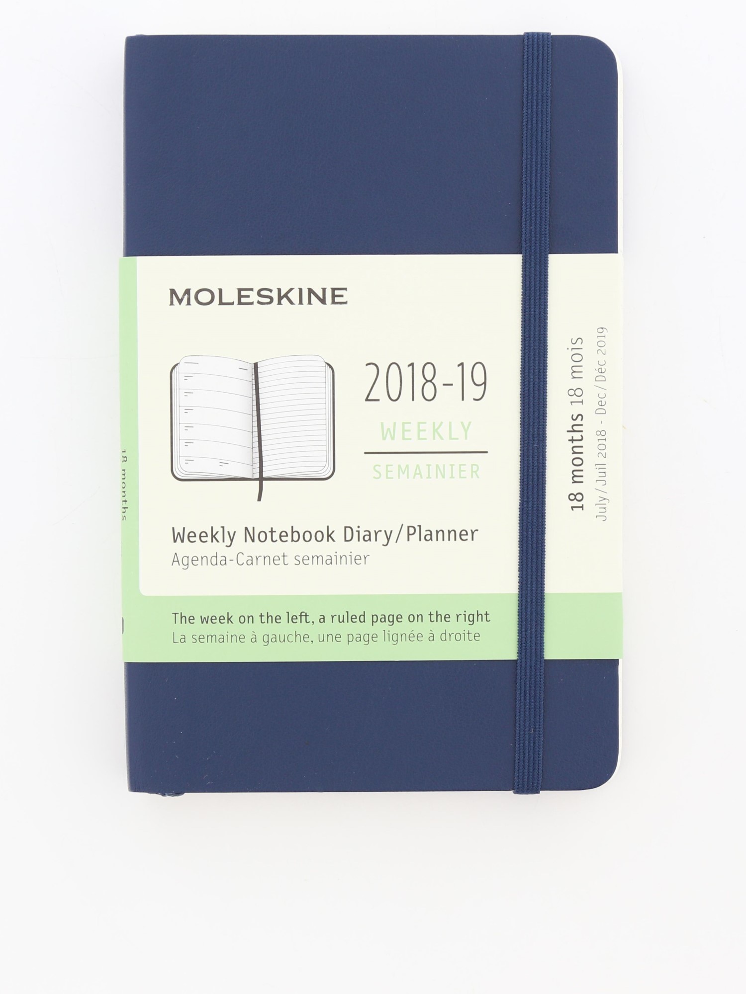 Moleskine 18M Weekly Notebook Pocket Sapphire Blue Soft Cover