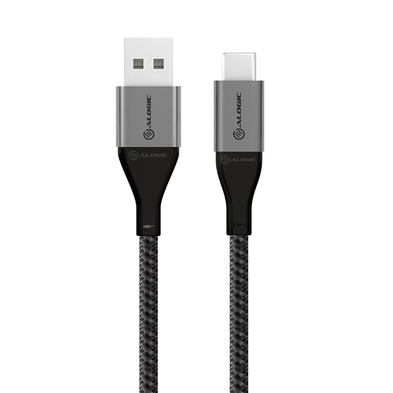 Alogic Super Ultra USB 2.0 USB-C To USB-A Cable 0.3M Space Grey