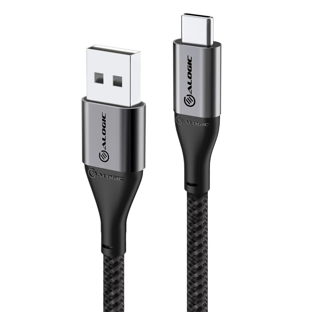 Alogic Super Ultra USB 2.0 USB-C To USB-A Cable 0.3M Space Grey