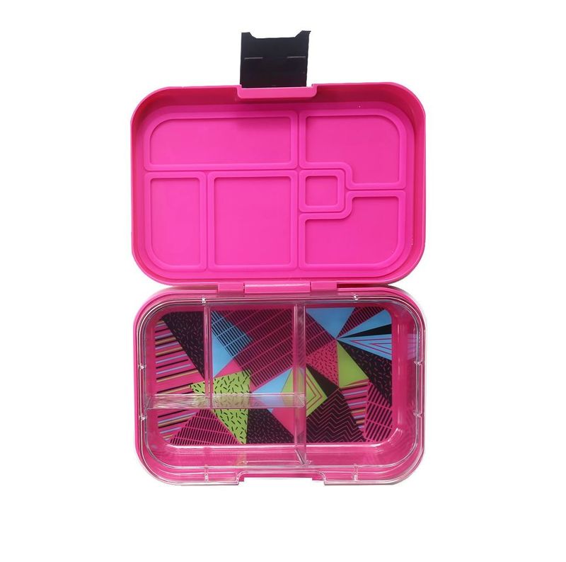 Munchbox Mega4 #Fuschia Tint Pink/Black Lunchbox