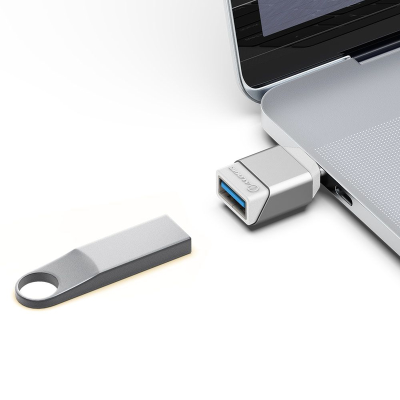 Alogic Ultra Mini USB-C To USB-A Adapter Silver