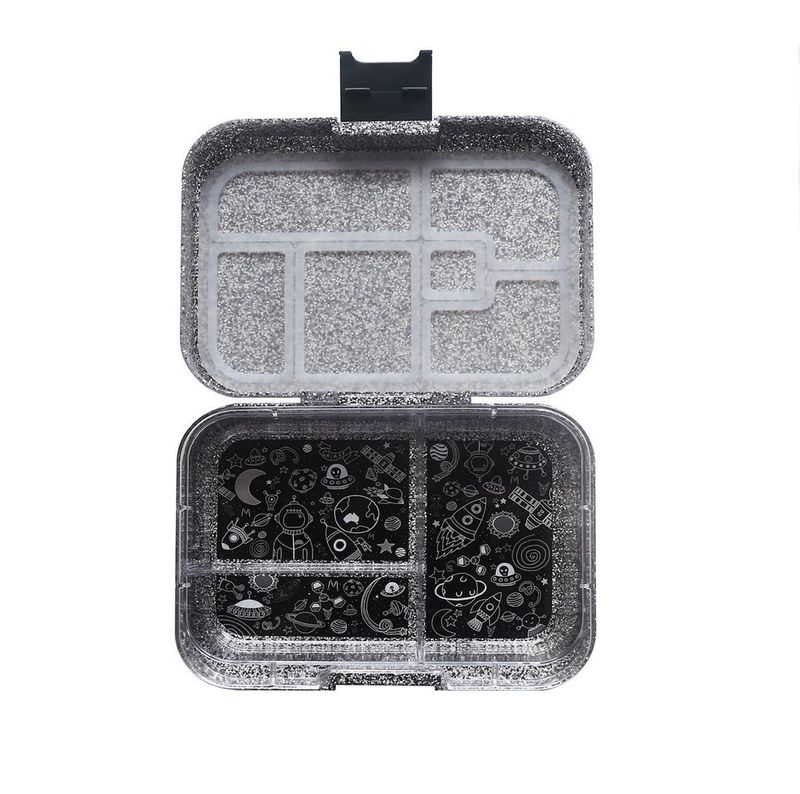 Munchbox Sparkle Black Mega3 Artwork Tray Black Lunchbox
