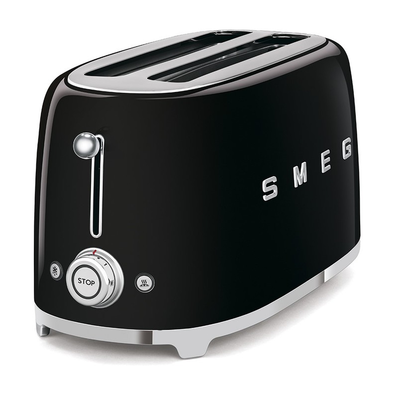 SMEG 4 Slice Toaster 50's Retro Style Black