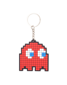 Difuzed Pac Man Blinky Rubber Keychain