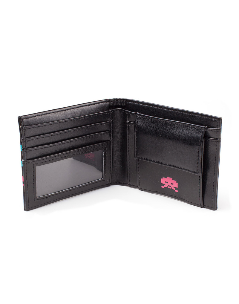 Difuzed Space Invaders Retro In Game Characters Bifold Wallet Black