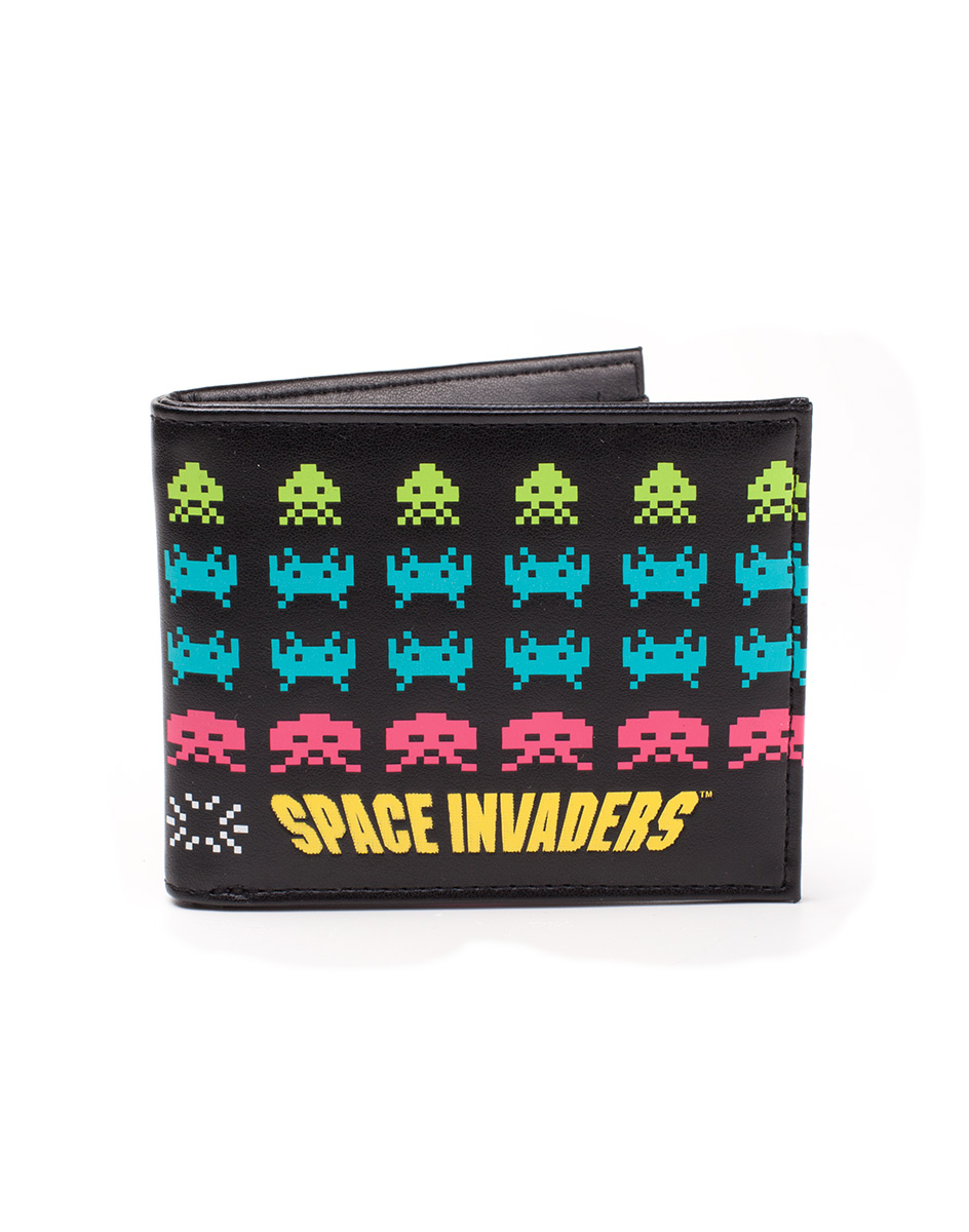 Difuzed Space Invaders Retro In Game Characters Bifold Wallet Black