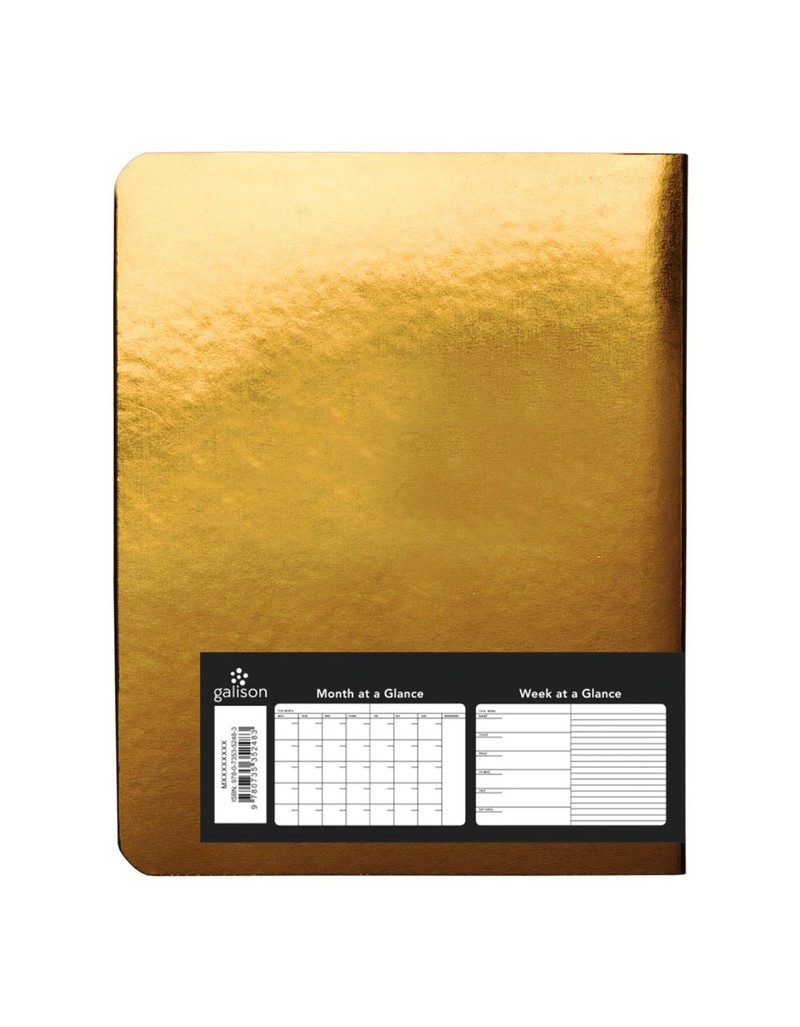 Galison Fortune Favors The Prepared Gold Luxe Pocket Planner