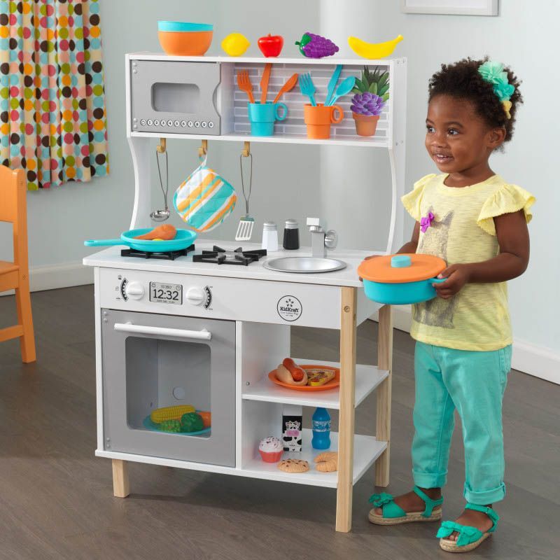Kidkraft All Time Play Kitchen With Accessories White