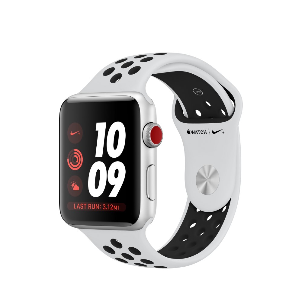 Apple Watch Nike+ GPS + Cellular 42mm Silver Aluminium Case with Pure Platinum/Black Nike Sport Band